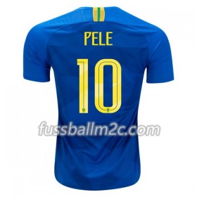 Fußballtrikots Brasilien Pele 10 Auswärts Trikotsatz WM 2018